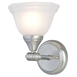 Hardware House 544981 6-1/4-Inch by 8-3/4-Inch Bath/Wall Lighting Fixture Brushed Nickel