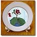 Painted Gloxinia Flower - 8 Inch Porcelain Plate