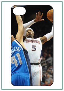 Josh J Smith Atlanta Hawks NBA Star Player iPhone 4 iPhone4 Black Designer Hard Case Cover Protector Bumper