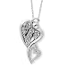 Angel of Protection Sterling Silver Heart Necklace