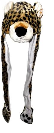 Leopard - Soft Warm Winter Animal Hat With Attached Scarf and Mittens