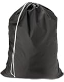 Commercial Heavy Duty Jumbo Sized Nylon Laundry Bag (Black)