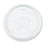 Dart : Plastic Lids, for 12-oz. Hot/Cold Foam Cups, Slip-Thru Lid, White, 1000/CT -:- Sold as 2 Packs of - 1000 - / - Total of 2000 Each