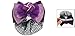 Rosallini Women Purple Flower Bowknot Decor Barrette Hair Clip w Hairnet