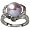 Sweet Heart Shaped Cubic Zirconia Ribbon Lavender Cultured Pearl Platinum Overlay Sterling Silver Ring (Size 5)