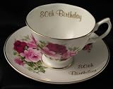 80th Birthday Cup and Saucer