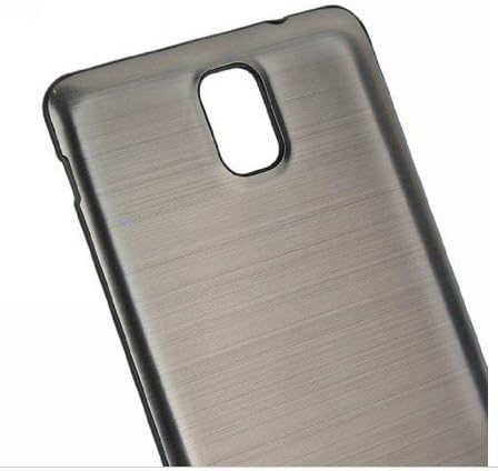 1pc Brushed Metal Aluminum Alloy Replacement Back Housing Battery Door Plate Cover Case for Samsung Galaxy Note 3 Note III N9000 (Gray)