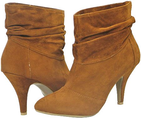 Bamboo Tulip-53 Chestnut Faux Ankle Boot