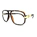 Geeky Oversized Run DMC Gazelle Eye Glasses Sunglasses - Tortoise