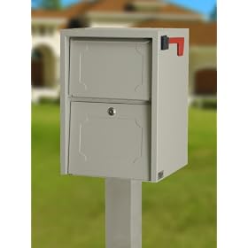 dVault Mailboxes Delivery Vault Junior Kit Box and Center Mount Surface Post... by DVault