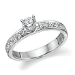 Diamond Engagement Ring in 14K Gold / White - Certified, Round, 0.75 Carat, E Color, VS2 Clarity