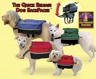 Outward Hound Quick Release Dog Backpack - LARGE - BLUE