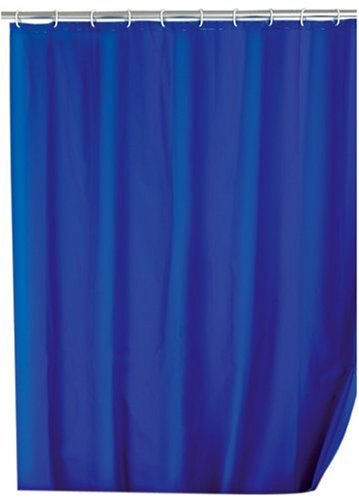 Wenko 19149100 Polyester Duschvorhang uni night blue, 180x200 cm