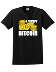 I Accept Bitcoin T-Shirt Large Black