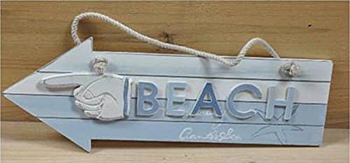 Small Wood Arrow Beach Sign