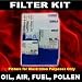 Filter Service Kit Oil,Air,Fuel,Pollen Cabin - Saab 9-5 95 2.3 97->10