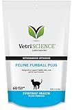 VetriScience Laboratories Feline Furball Plus Hairball Remedy Chew for Cats, 60 Chews