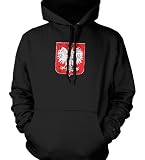 Poland Coat Of Arms Mens Sweatshirt, Polska Eagle Crest Polish Pride Pullover Hoodie