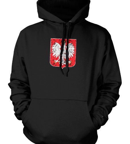 Poland Coat Of Arms Mens Sweatshirt, Polska Eagle Crest Polish Pride Pullover Hoodie