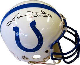 Johnny Unitas Autographed / Signed Baltimore Colts Mini Helmet (JSA)