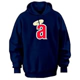 California Angels Majestic Athletic Navy Cooperstown Tek Patch Hooded Sweatshirt