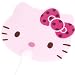 Hello Kitty Sanrio Pink bow w/ Polka Dots - Large Fan