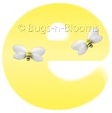 “e” Yellow Bumble Bee Alphabet Letter Name Wall Sticker – baby nursery girls room decor baby nursery girls room decor decoration decorations mural stickers bedroom