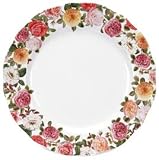 Portmeirion Rose Bouquet Bordered 10-Inch Plate, Set of 4