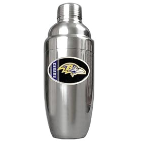 Baltimore Ravens NFL Stainless Steel Cocktail Shaker by Great American Products