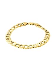 10K Yellow Gold Curb Link Chain Bracelet 8.5" 9.4 Grams 8.85MM