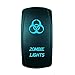 STVMotorsports 5 Pin Laser Rocker Switch Zombie Lights On/Off LED Light 12V 20A – Blue