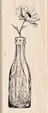 Inkadinkado Mounted Rubber Stamp-Vintage Bottle Flower
