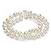 La Regis Jewelry Sterling Silver 2-rows White Freshwater Cultured Pearl Bracelet secured with Tube Clasp