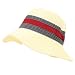 Summer Sun Beach Bucket Bow Hat Adjustable Cream Large
