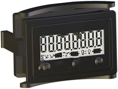 Trumeter 3400-2010, Counter, 8 fig, Reset, 10-300VDC, 20-300VAC, Flush rect case, 1/4 in Spade Term