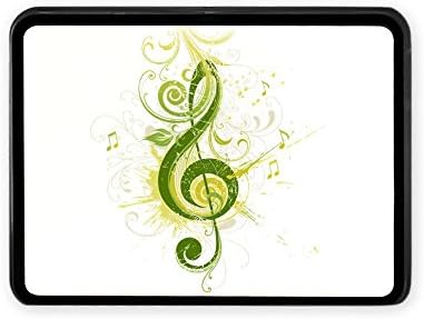 Rectangular Hitch Cover Musician Green Treble Clef
