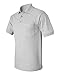 Gildan Men's Short-Sleeve Polo Pocket Jersey, Sport Grey, Medium