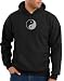 YIN YANG Yoga Martial Arts Meditation Adult Pullover Hooded Sweatshirt Hoodie Hoody - Black