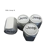 AGT Aluminum Silver Valve Caps Tire Cap Stem for Jeep Wheels (Pack of 4) by AGT