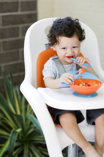Imagen 3 de Boon - Cuenco para bebés con accesorio para recoger la comida, color morado y verde