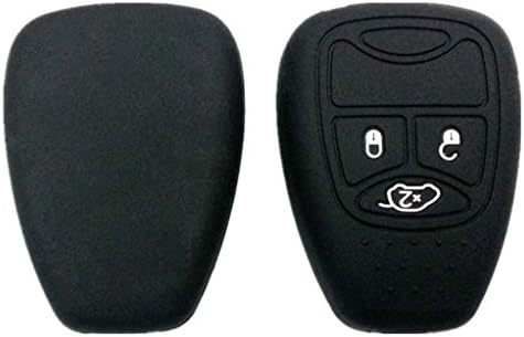 Silicone Rubber Keyless Entry Remote Control Transmitter Combo Key Fob Case Cover Skin Protector for Chrysler Dodge Ram 1500 2500 3500 Jeep Commander Compass Grand Cherokee Patriot Wrangler