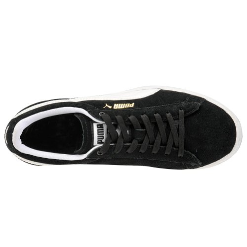 PUMA Women's Supersuede ECO Fashion Sneaker,Black/White,9 B US