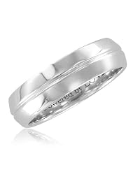 Mens Wedding Ring Platinum Ring, 5.25mm, Powered by Love, Free Engraving (size... by 