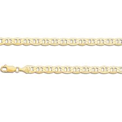 ITALY 14K GOLD CHAINS REGULAR - MARINER CONCAVE 150 - Width: 6.4mm - Length: 8