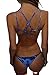 SEXYARN Women's Push up High Neck Halter Bikini Sets Swimsuit Midnight Top