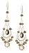 14k Yellow Gold Smoky Quartz Chandelier Earrings