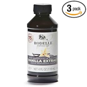 Rodelle Pure Vanilla Extract, 4-Ounce (Pack of 3)