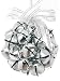 Festive Silver Jingle Bell Ball Tree Trim, 6.25 cm