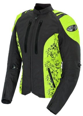 Joe Rocket Womens Atomic 4.0 Textile Motorcycle Jacket Black/Neon Medium M On Sale