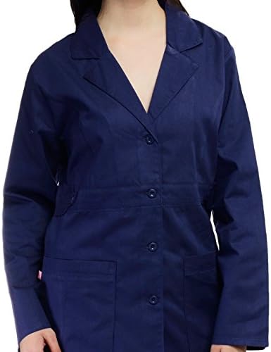 Fashion Lab Coat - Hey-3617 (S, Navy)